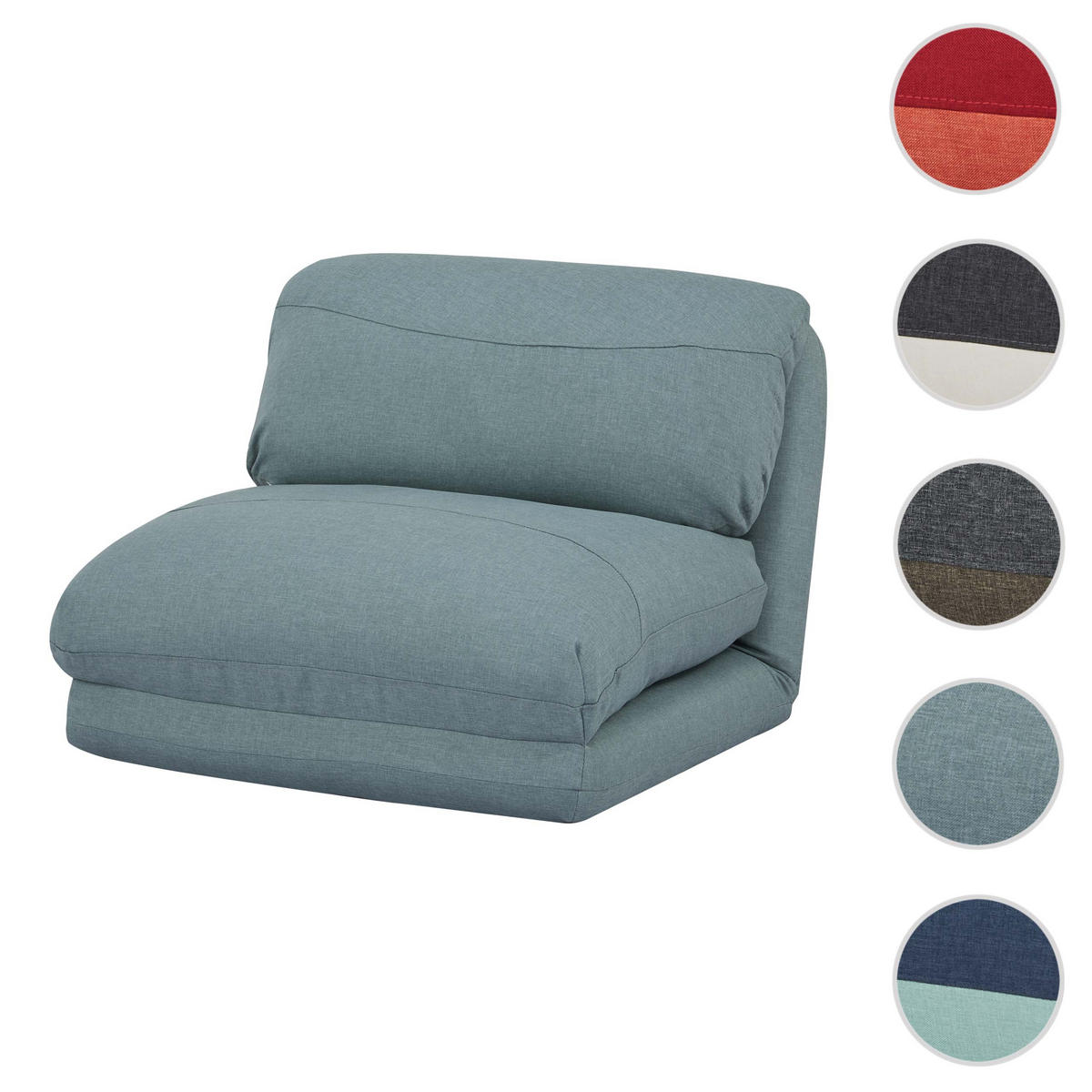 SCHLAFSESSEL Grau, Blau - Blau/Grau, Textil (75/60/75cm) - MCW