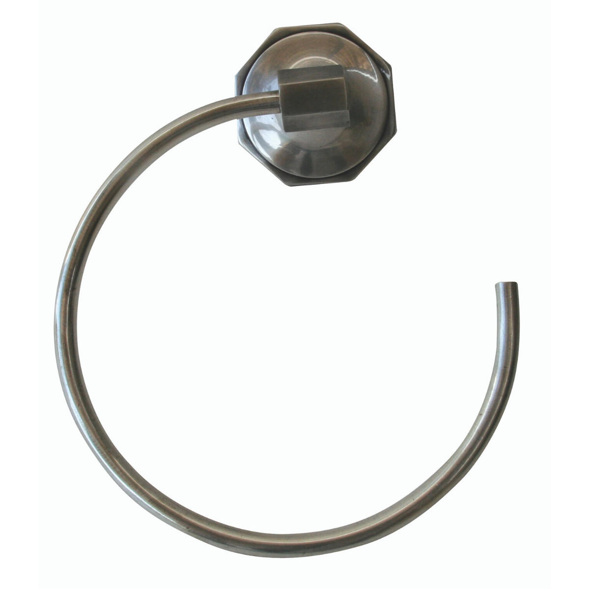 HANDTUCHHALTER Wand Octo - 18/9/15 cm - Silberfarben, Metall (9/15/18cm) - Signature