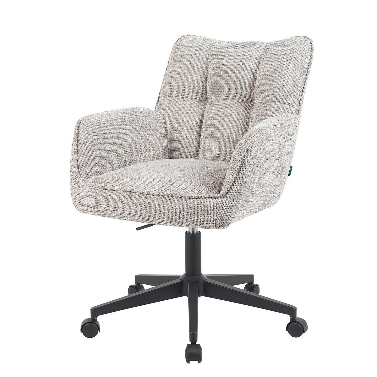 BÜROSTUHL Mika-Sven - Hellgrau/Schwarz, Textil/Metall (59/81/66cm) - DUBI Möbel