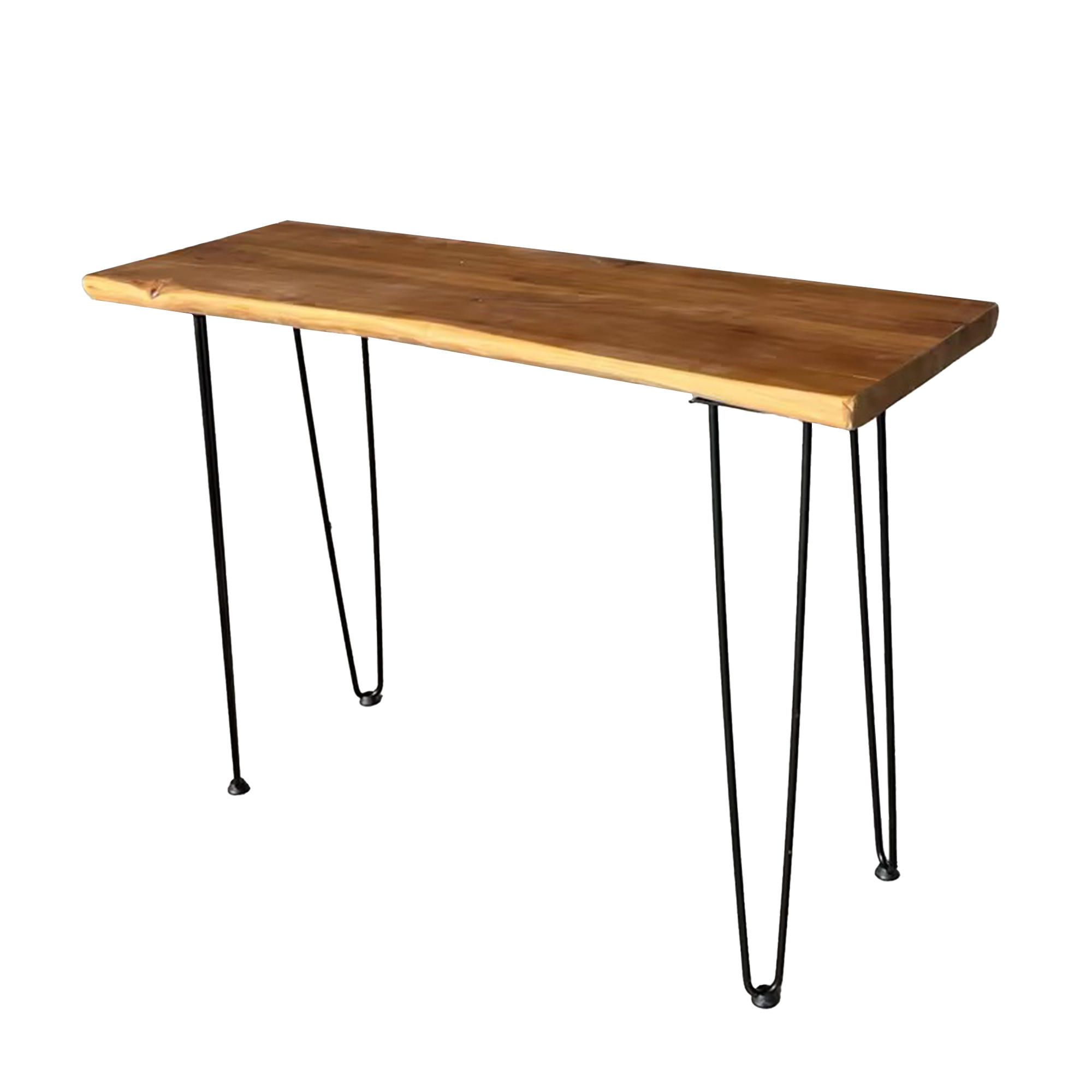 COUCHTISCH 108/37,5/76 cm natur aus Massivholz mit Hairpin-Beinen - Braun, Holzwerkstoff (108/37.5/76cm) - OKWISH