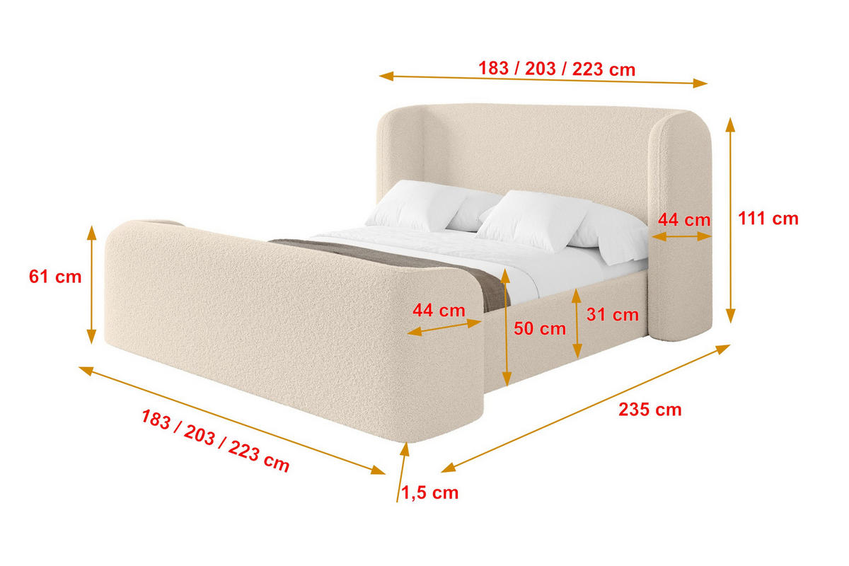POLSTERBETT mit Bettkasten, Fußteil und Lattenrost, Boxbett ohne Matratze - ESTI-Z 160x200 Dunkelbeige - Cappuccino, Holzwerkstoff/Textil (160/200cm) - ALTDECOR