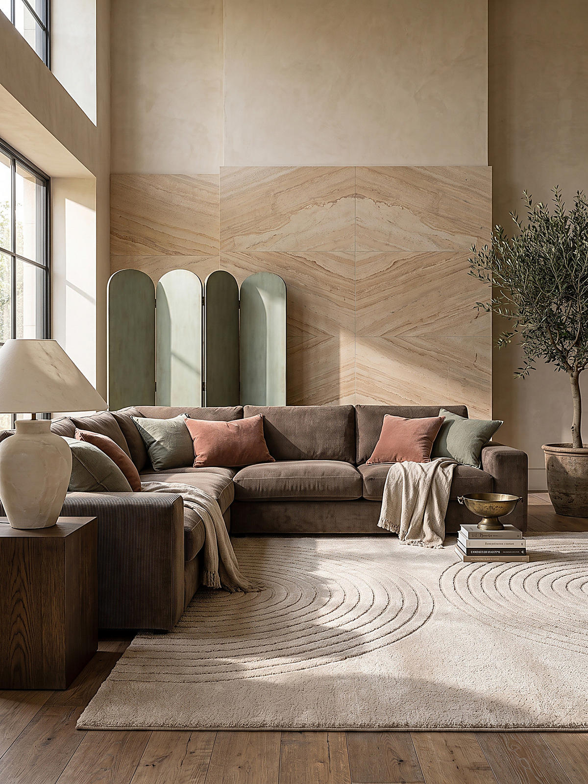 KURZFLORTEPPICH Geometrisch MUOTA Polypropylen Beige 240 x 340 cm - Beige, Textil (240/340cm) - KADIMA DESIGN
