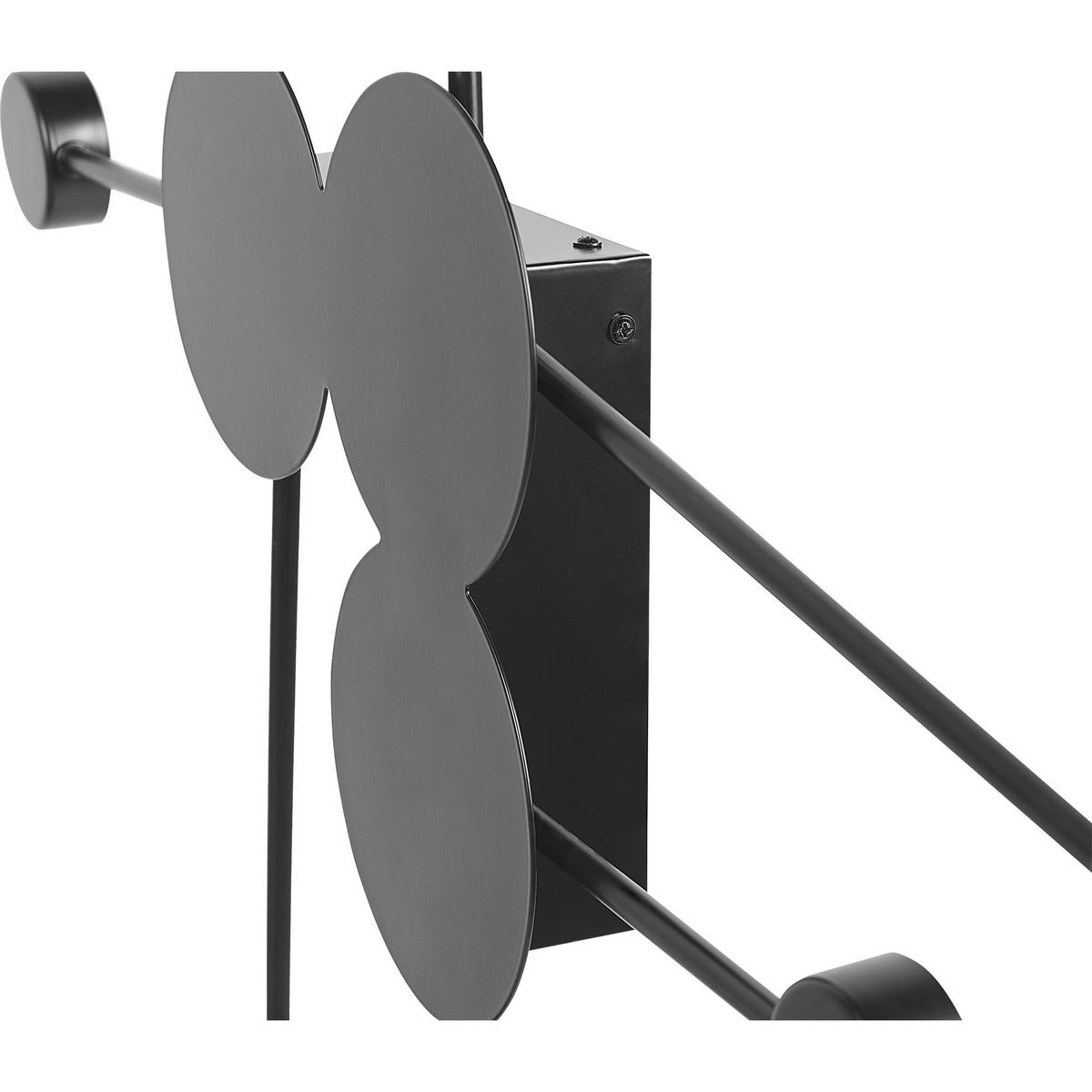 WANDLEUCHTE Mariato 10/78/90 cm - Schwarz, Metall (78/90/10cm) - Beliani