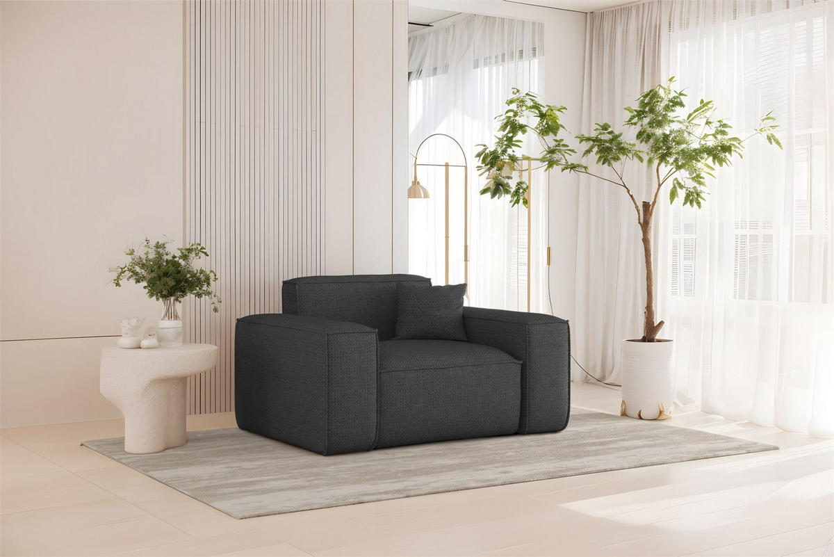 SESSEL Celes Premium In Artico - Anthrazit, Holzwerkstoff/Textil (121/73/90cm) - Fun Möbel