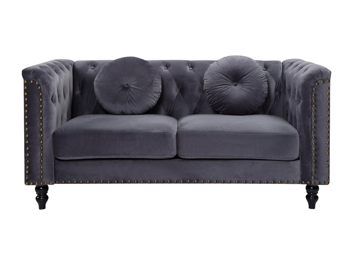 COUCHGARNITUR - 5 Personen - samt - anthrazitgrau Turner - Anthrazit, Textil (163/79/77cm) - Vente-Unique