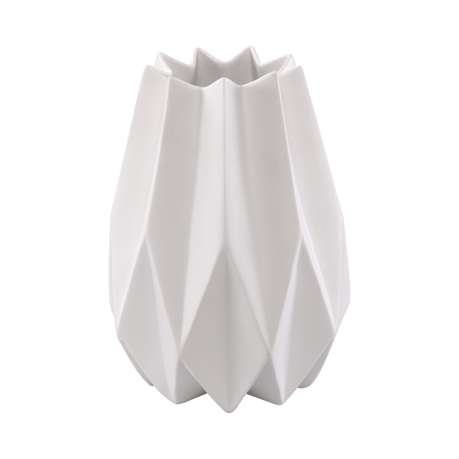 VASE Polygono Star weiß 21,5 cm - Weiß, Keramik (21.5cm) - Goebel