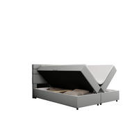 BOXBETT Reve 160 x 200 cm mit Bettkasten und Lattenrost ohne matratze - hellgrau - Dunkelgrau, Holz (160/206cm) - Panda Möbel