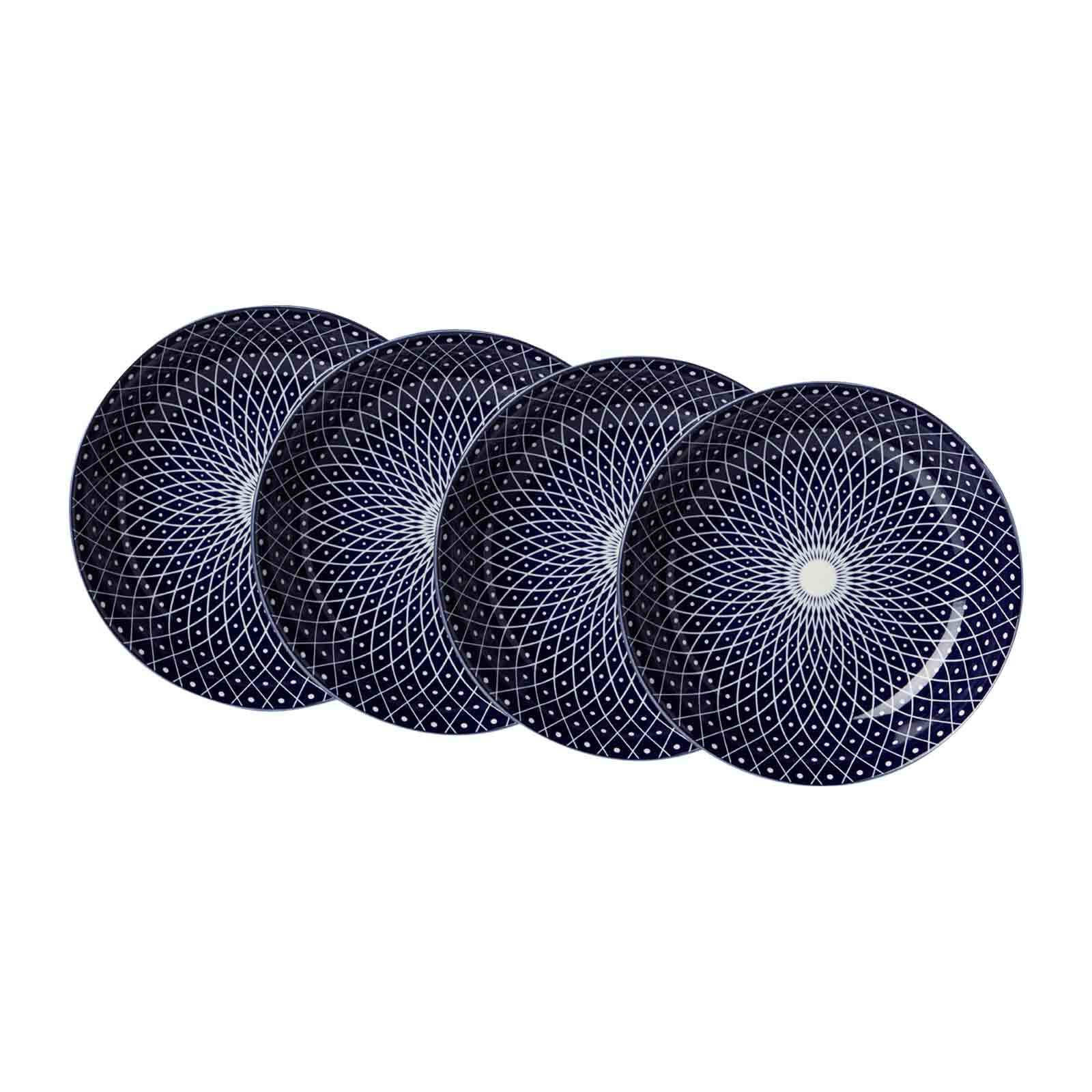 SUPPENTELLER Royal Reiko weiß-blau ø 20,5 cm 4er Set - Blau/Weiß, Keramik (20.5cm) - Ritzenhoff Breker