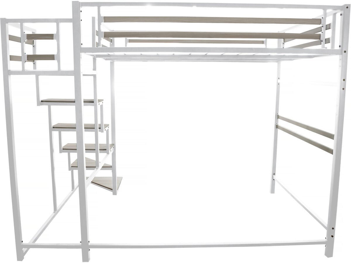 ETAGENBETT lena Schwarz - Weiß, Metall (190/140cm) - Habitat Garten