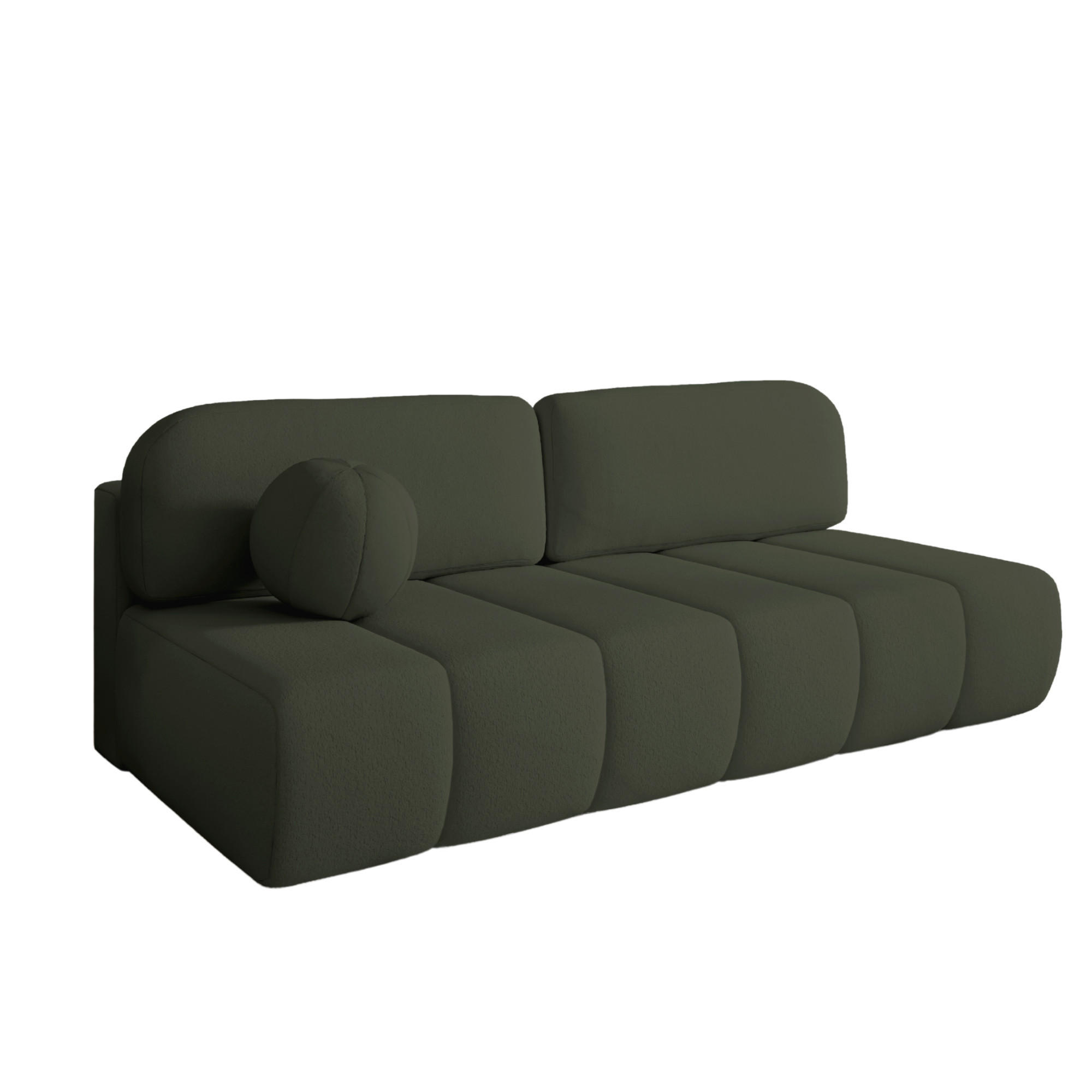 SCHLAFSOFA - Fluffy - Dunkelgrün (Arena 12) - Dunkelgrün, Holz (210/88/104cm) - Möblo