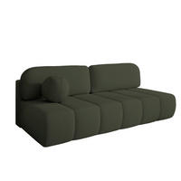 SCHLAFSOFA - Fluffy - Dunkelgrün (Arena 12) - Dunkelgrün, Holz (210/88/104cm) - Möblo