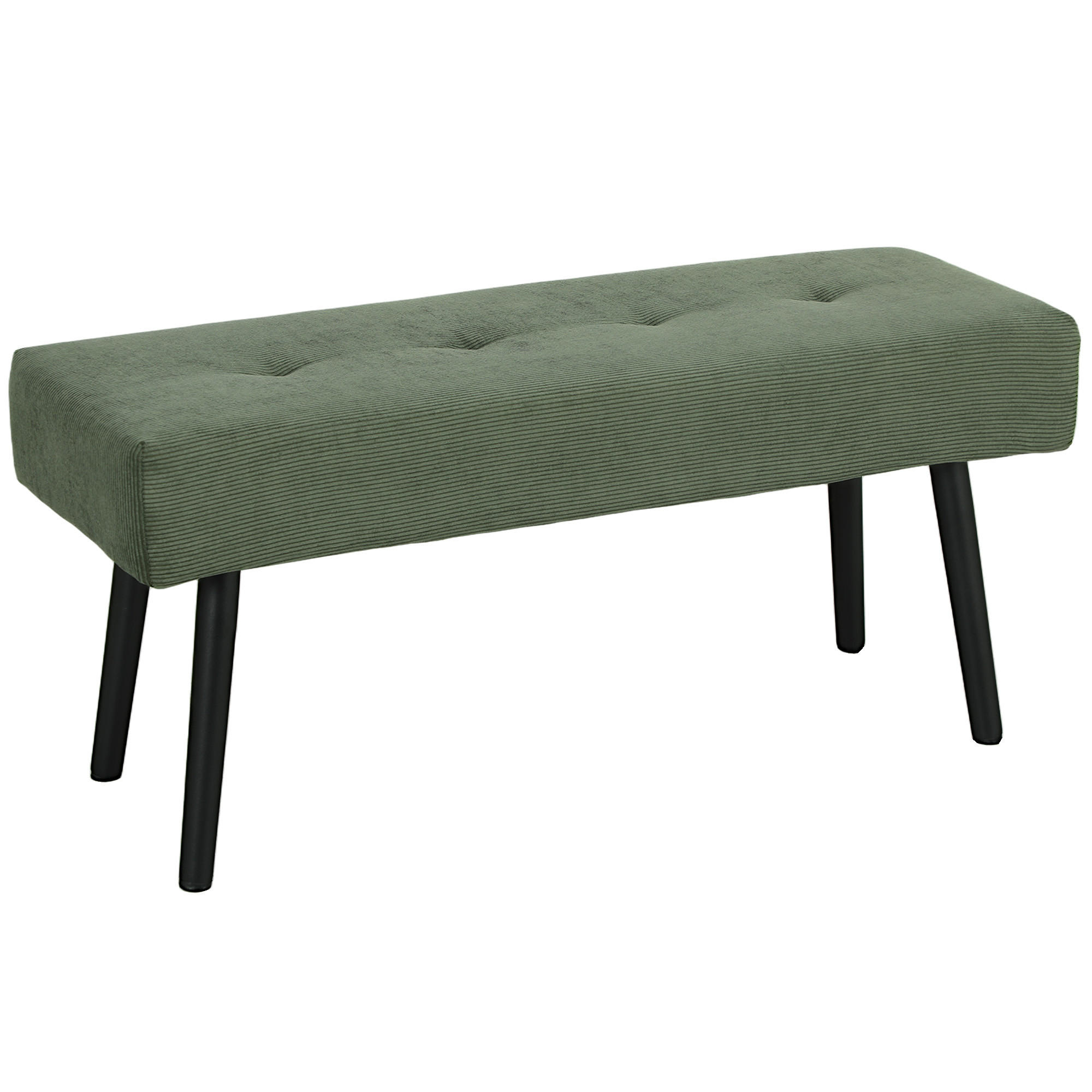 SITZBANK mit Metallbeine Flur 100 x 36 x 45 cm Grün - Grün, Kunststoff (36/45/100cm) - HOMCOM