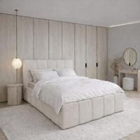 POLSTERBETT CLOUDY Bettkasten Lattenrost 200x200 Beige - Beige, Holz (200/200cm) - Furnistar