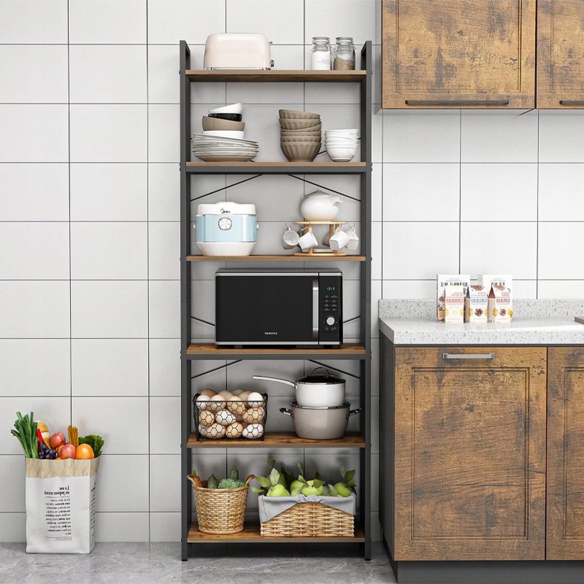 BÜCHERREGAL, braun 66/30/185 cm - Braun, Holzwerkstoff (66/185/30cm)
