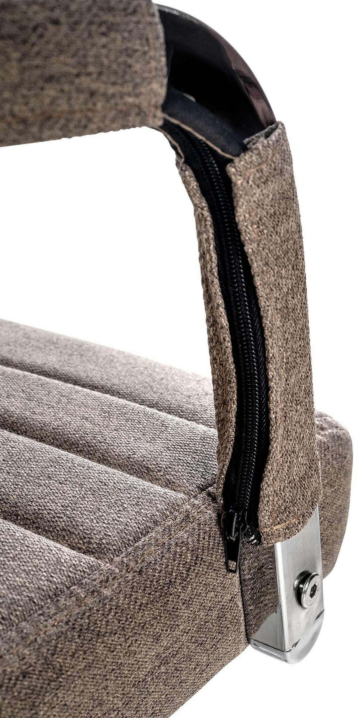 DREHSTUHL Stoff taupe - Taupe, Textil/Metall (51/98/63cm) - CLP