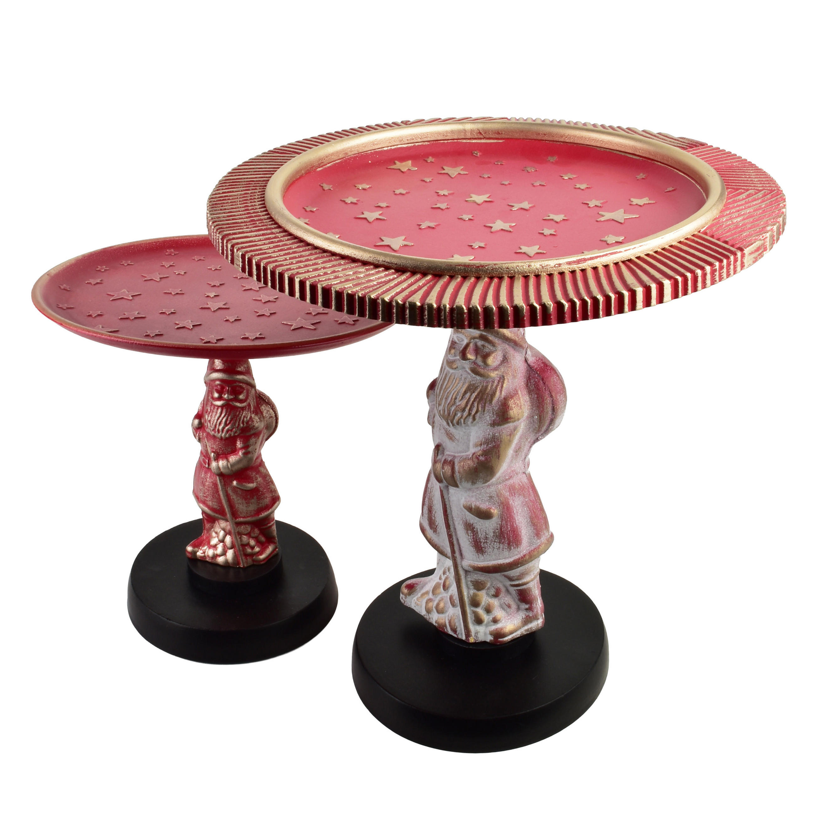 TORTENPLATTE Santa Lila Rot 30,5x30,5x8 cm Holz - Rot, Holz (30.5/8/30.5cm) - Mondex