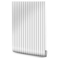 VLIESTAPETE Vertikale Streifen – Grau, Weiß – 50x1000 cm - Weiß/Grau, Papier (50/1000cm) - Muralo