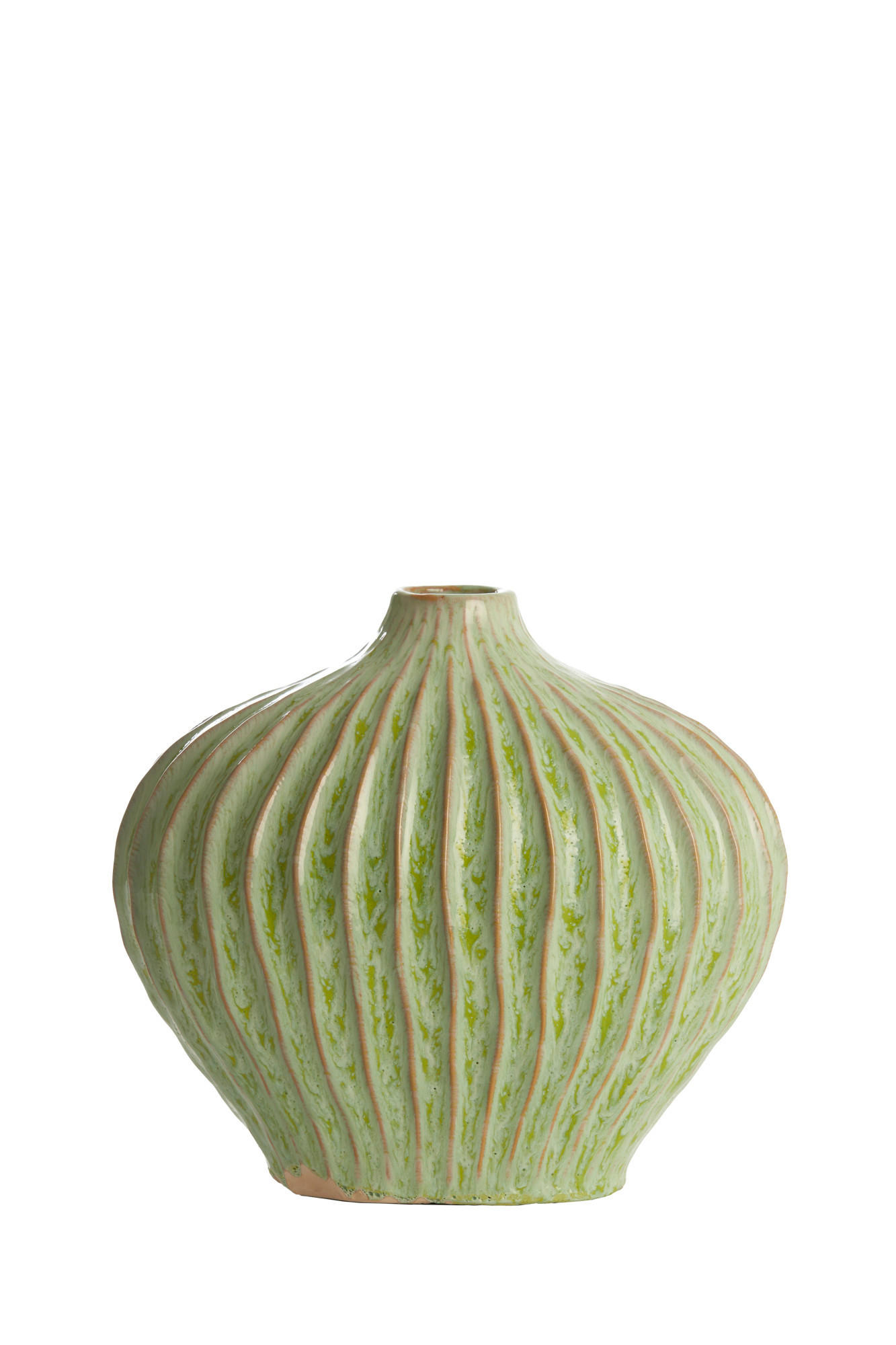 VASE Lorito Grün Ø30/25 cm - Grün, Keramik (25cm) - Light & Living