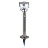 LED AUSSENLEUCHTE Solar Grau - Silberfarben, Metall (15/15/55cm) - Globo Lighting