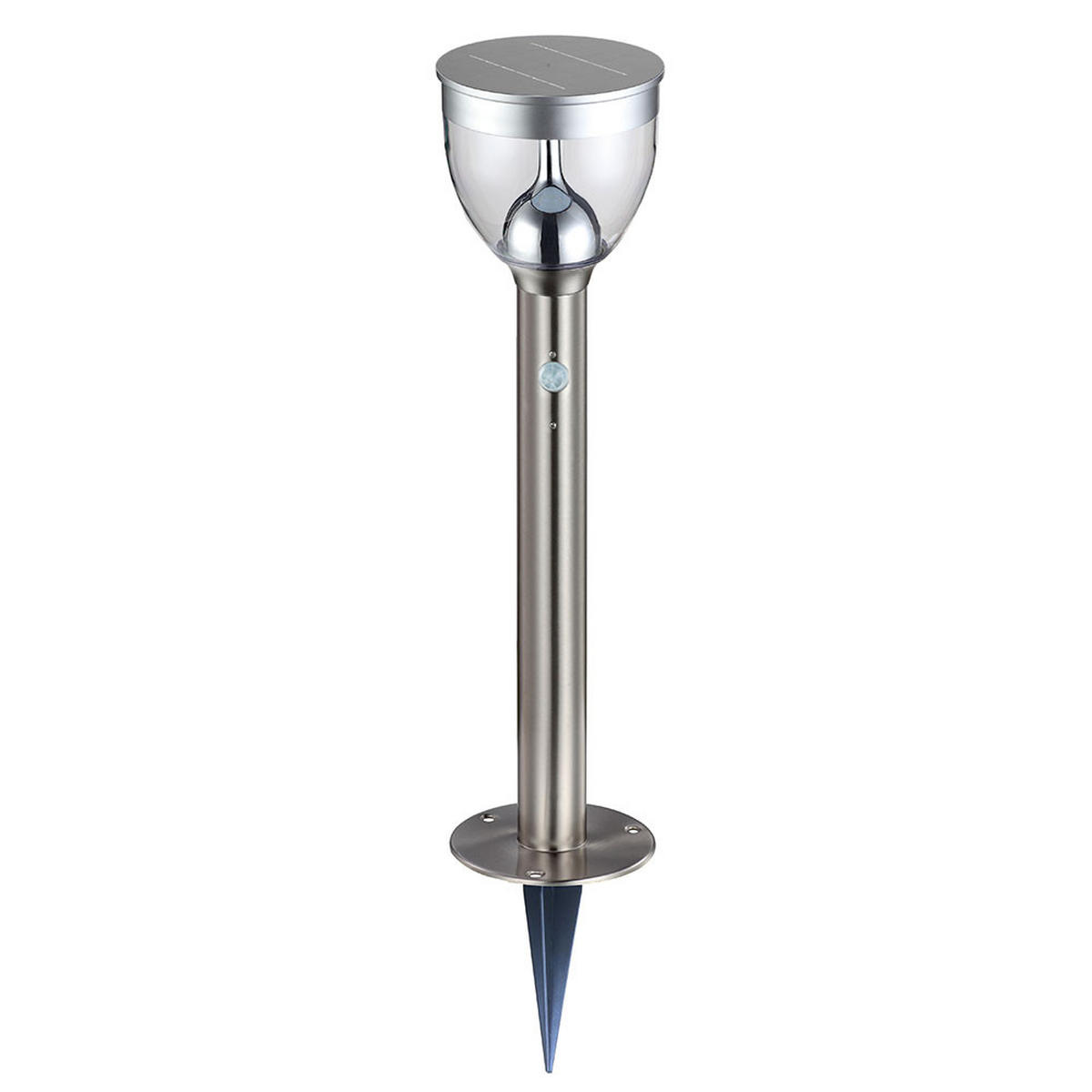 LED AUSSENLEUCHTE Solar Grau - Silberfarben, Metall (15/15/55cm) - Globo Lighting