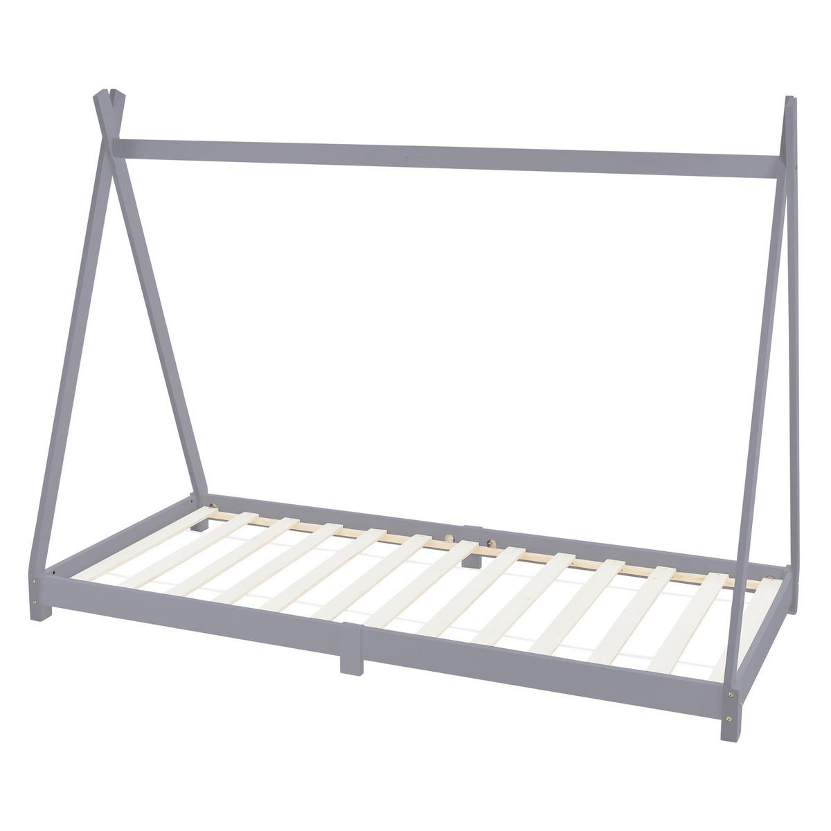 KINDERBETT Tipi 90x200 cm Hellgrau - Hellgrau, Holz (90/200cm) - ML-DESIGN