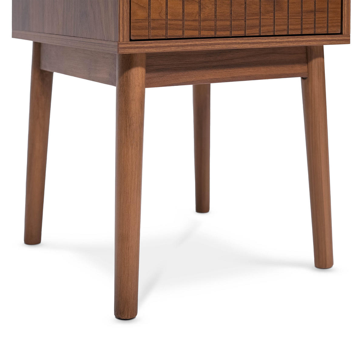 NACHTTISCH 2er-Set Milo aus Walnussholz Retro - Braun, Holz (38/55/38cm) - Sicaan