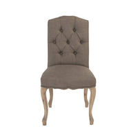 STUHL aus taupefarbenem Stoff 64/52/100 cm - Braun, Holz (64/100/54cm) - Signature