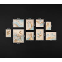 GEMÄLDE Sanftheit des Augenblicks Schattenfugenrahmen Beige 9-teilig - Beige, Holz (180/180cm) - YS-art gallery
