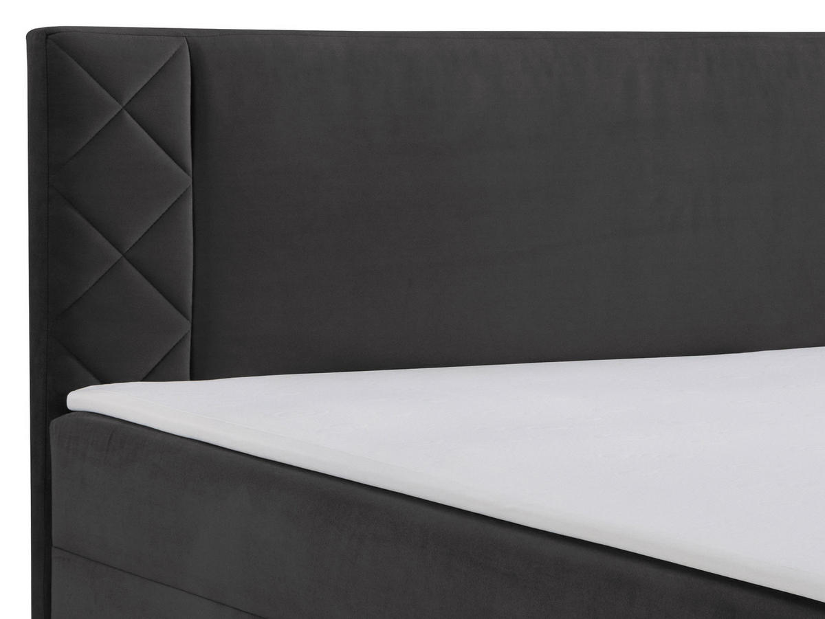 BOXBETT Portes - H3 - Schwarz, Holzwerkstoff/Textil (140/200cm) - MIRJAN24