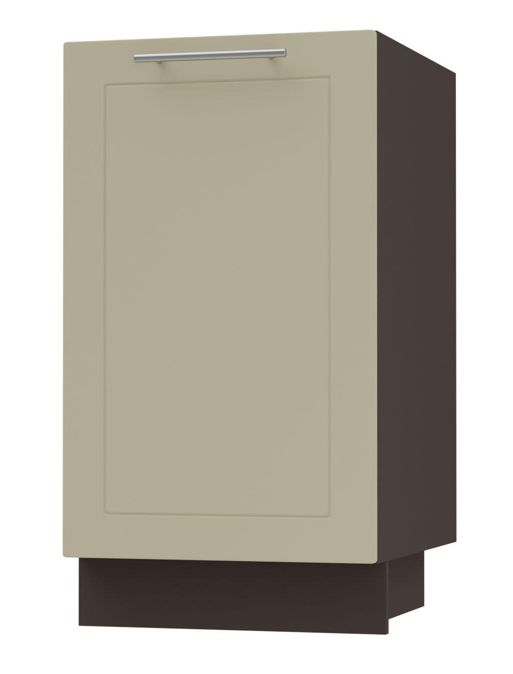 Feldmann-Wohnen Küchenunterschrank Creme, Dunkelgrau 45x82x50 cm