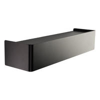 SCHLÜSSELBRETT MIT ABLAGE - Schwarz, Metall (28/5.5/7.5cm) - Designfabrik Hamburg
