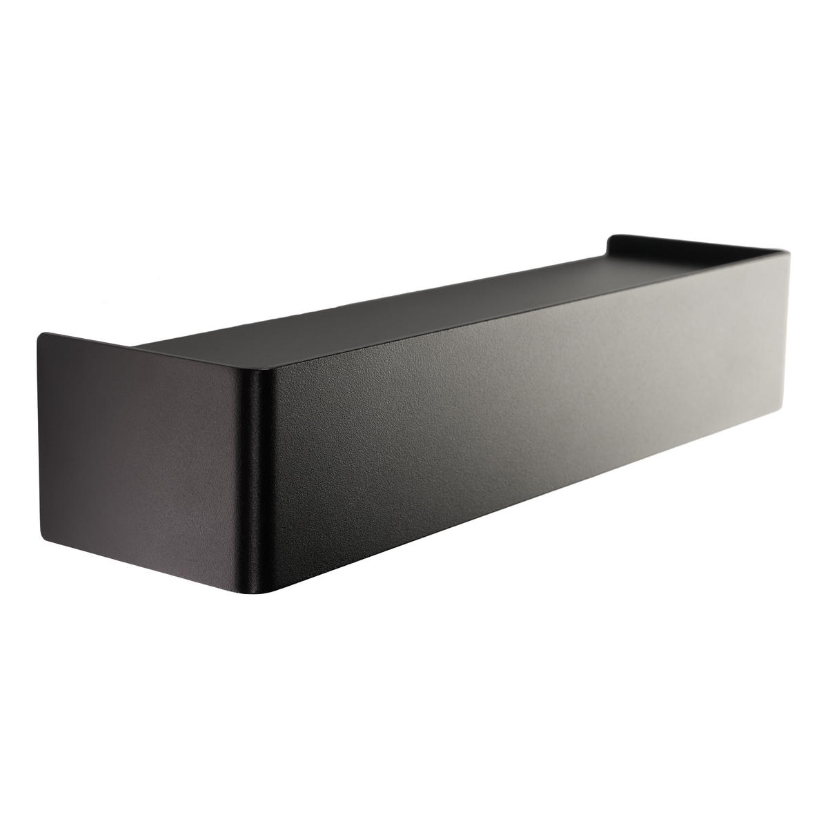 SCHLÜSSELBRETT MIT ABLAGE - Schwarz, Metall (28/5.5/7.5cm) - Designfabrik Hamburg