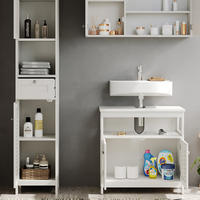 SET MOBILIER BAIE Riad, Alb, 3 piese - alb, compozit lemnos (60/60/30cm) - Vicco
