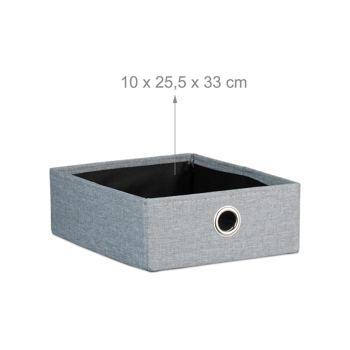 SITZHOCKER - Grau, Holzwerkstoff/Textil (37/39/37cm) - Relaxdays