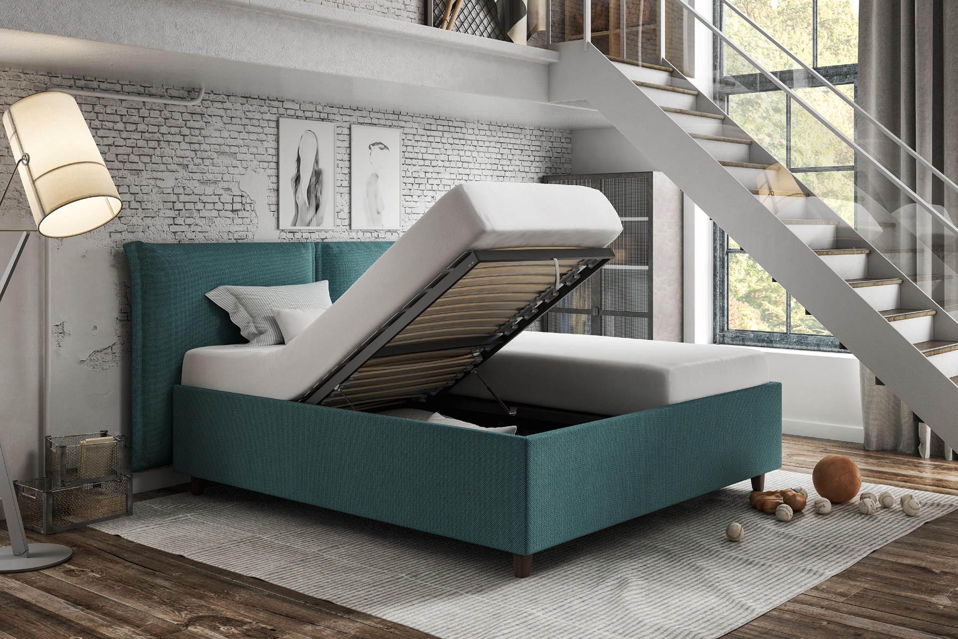 Boxspringbett mit Stauraum