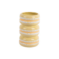VASE Macaron - Gelb - 12/19,5 cm - Gelb, Stein (9.3/19cm) - Present Time