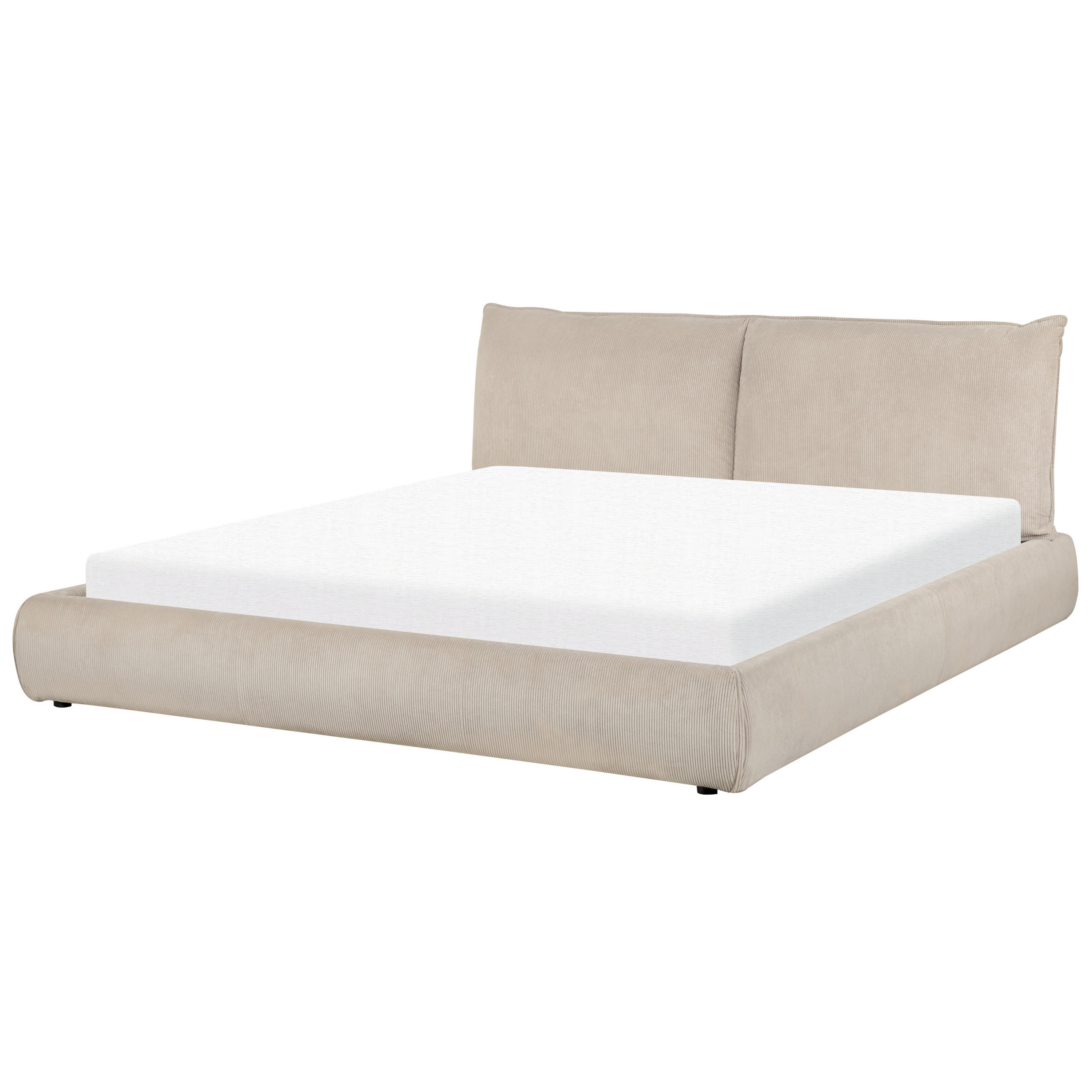 POLSTERBETT mit Lattenrost 180x200 cm Beige Vinay - Taupe, Textil (180/200cm) - Beliani