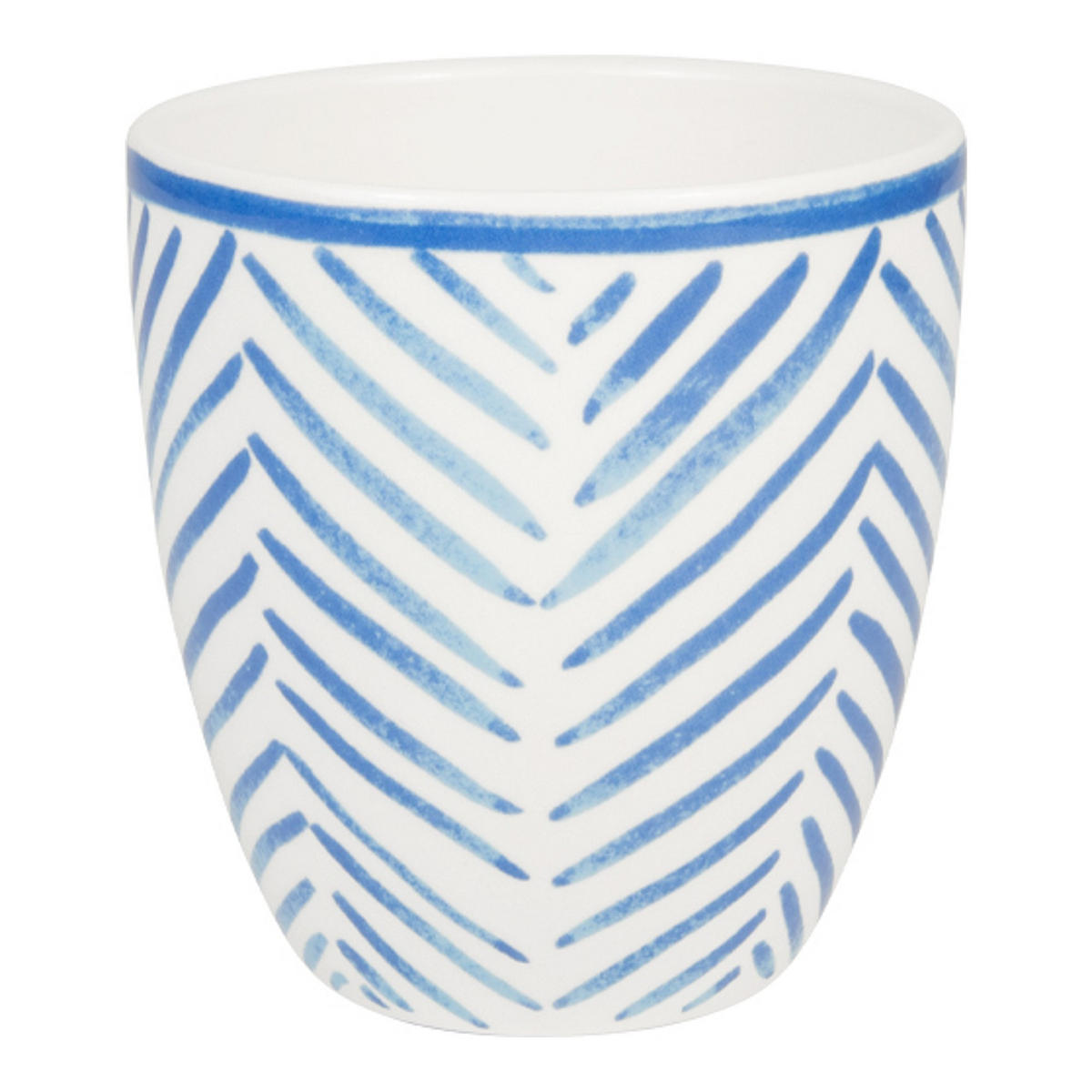 MINI-BECHER OHNE OHR Blaue Streifen Teekanne in Blau - 200 ml - Blau, Keramik (0.2L) - Blond Amsterdam