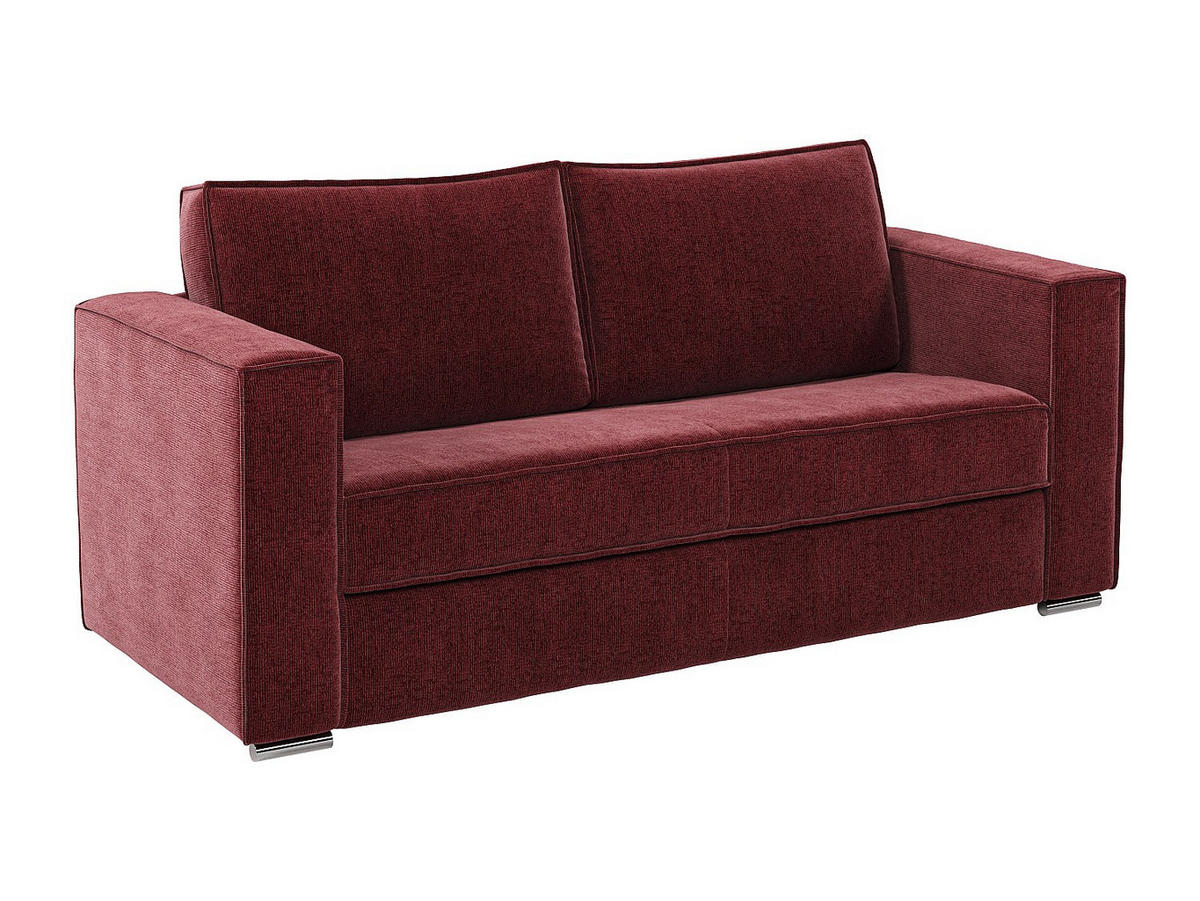 SCHLAFSOFA - 3 Personen - Stoff - Bordeaux - - Bordeaux, Textil (195/90/223cm) - Vente-Unique