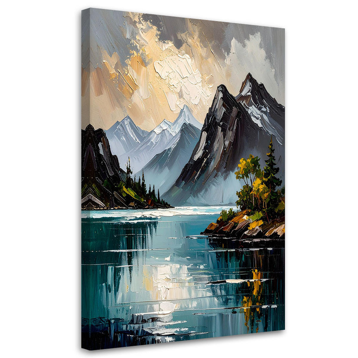 LEINWANDBILD Landschaften 40x60cm - Grau, Textil (40/60cm) - Feeby