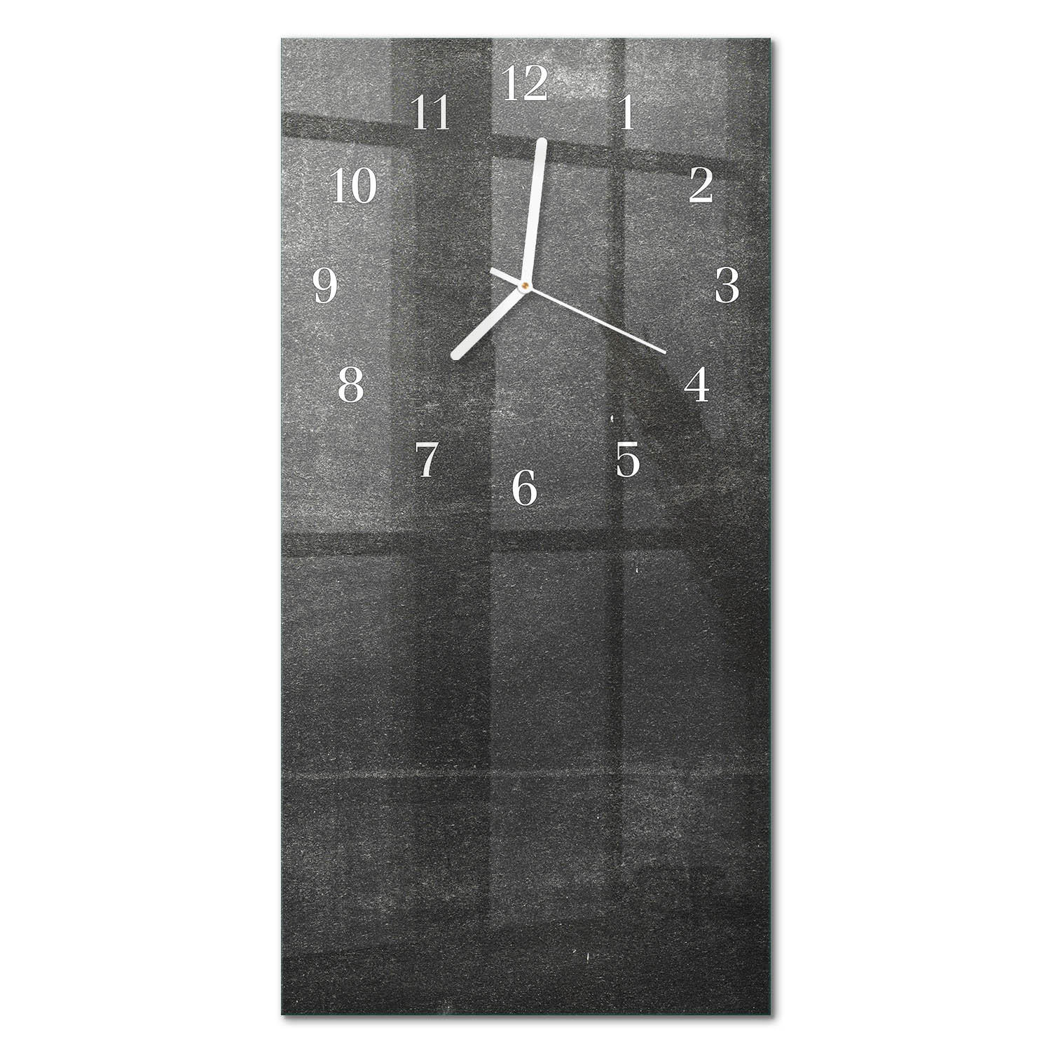 WANDUHR aus Glas 30x60 cm - Graphit - Grau, Glas (30/60/0.4cm) - TULUP
