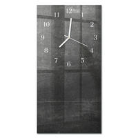 WANDUHR 30x60 cm - Wiese - Grau, Glas (30/60/0.4cm) - TULUP