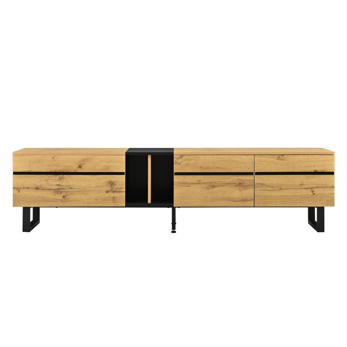 TV-LOWBOARD 180/38/45 cm Holz aus Spanplatte mit Klappfach - Eichefarben, Holzwerkstoff (38/45/180cm) - OKWISH