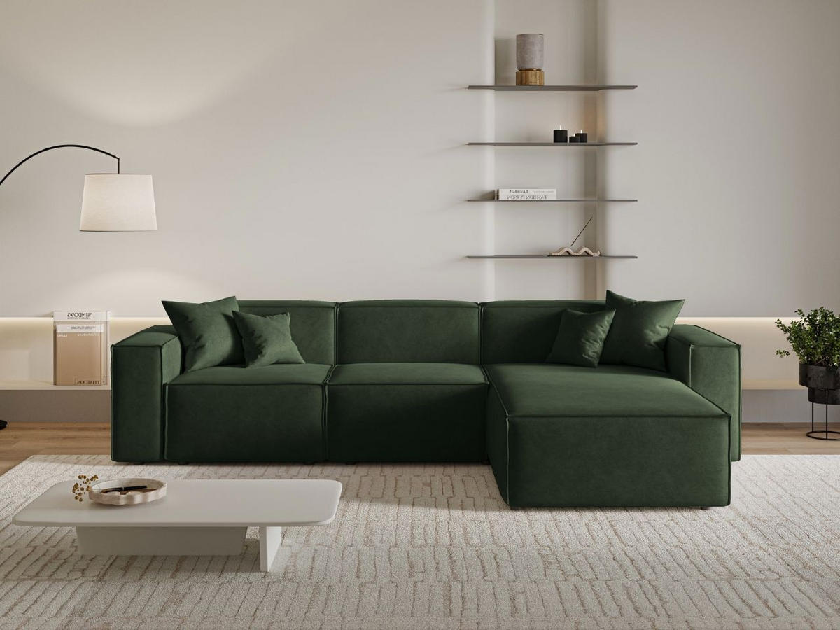 ECKSOFA Arizona Grün Rechts - Grün, Holz/Textil (265/180cm) - Graingold