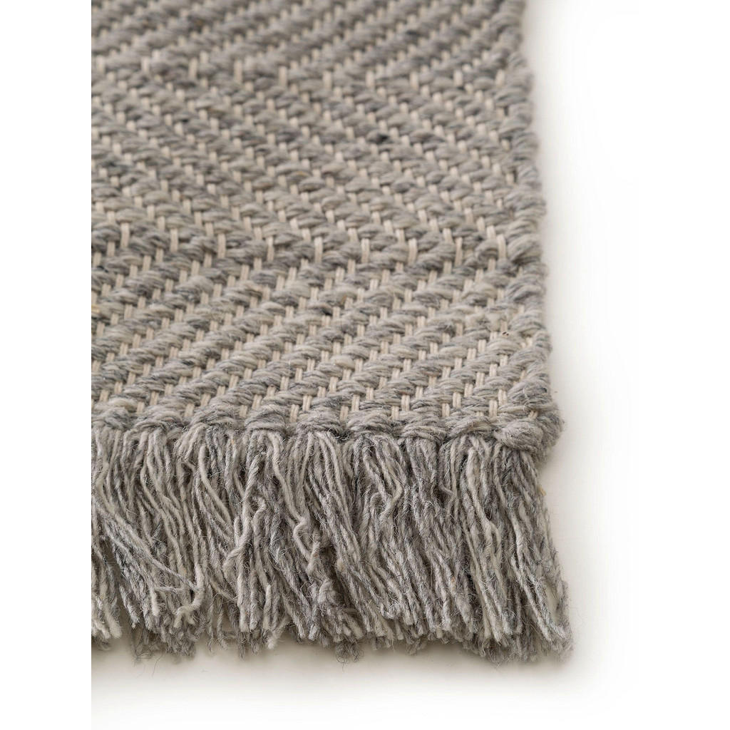 Thumbnail - benuta Pure Wollteppich, Hellgrau, Textil, Gestreift, Rechteckig, 160x230 cm, Gots, pflegeleicht, Teppiche & Böden, Tepp...