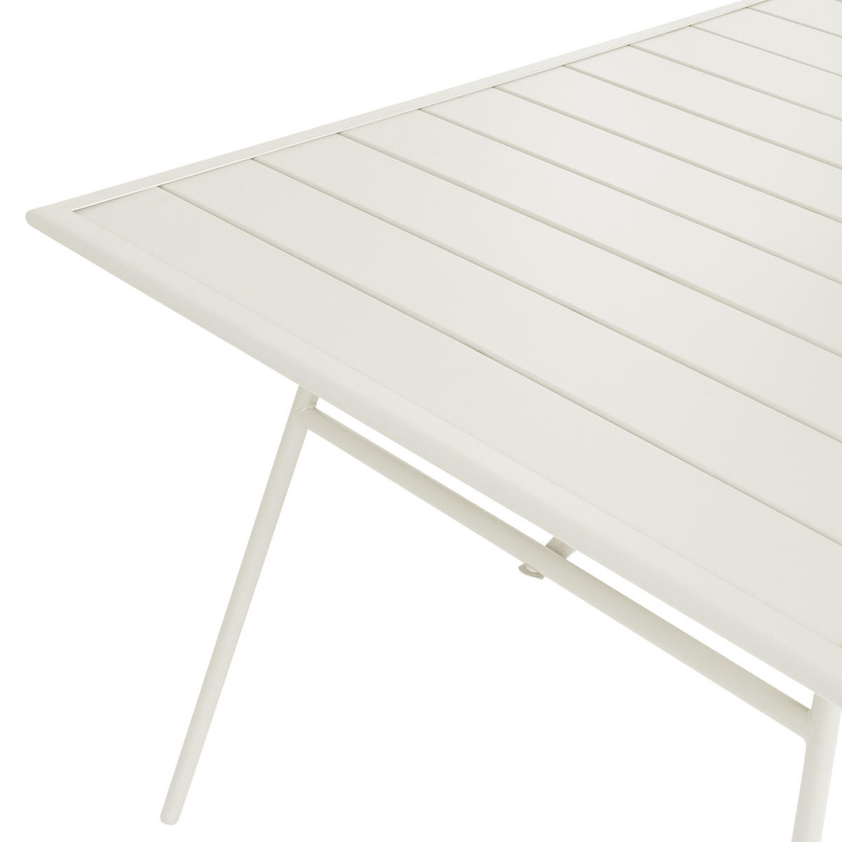 ZAHRADNÍ STŮL 160/90 cm Kov Světle béžový Terenzo - béžová, kov (160/90/74cm) - Beliani