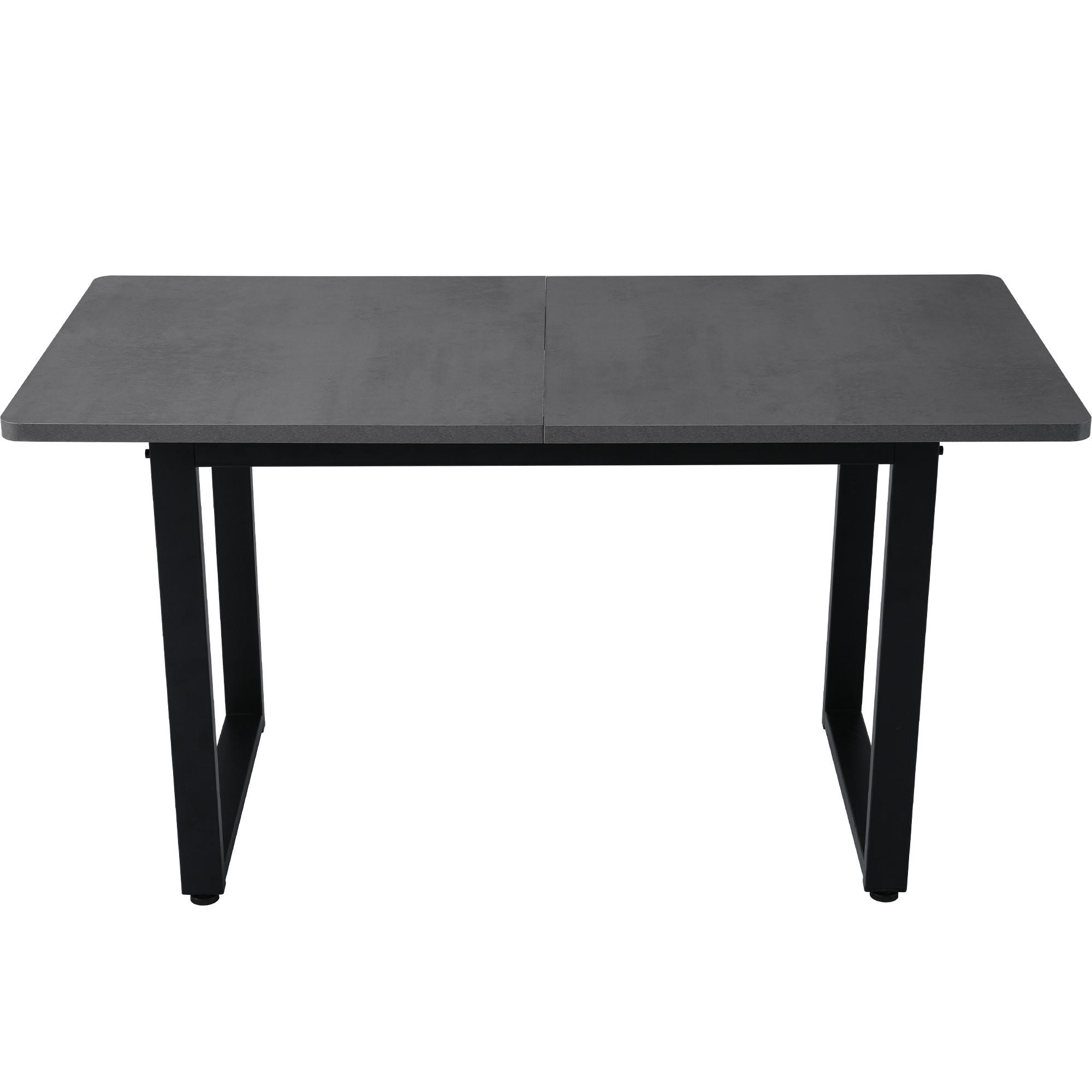 ESSTISCH Grau/Schwarz 96/77/75 cm - Schwarz, Holz (77/96/75cm) - PANGIVO