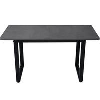 ESSTISCH Grau/Schwarz 96/77/75 cm - Schwarz, Holz (77/96/75cm) - PANGIVO
