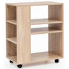 REGAL Multifunktional Mit Rollen Modern BRENTA, Beige 60x35x75 cm - Beige, Holz/Kunststoff (60/75/35cm) - KADIMA DESIGN