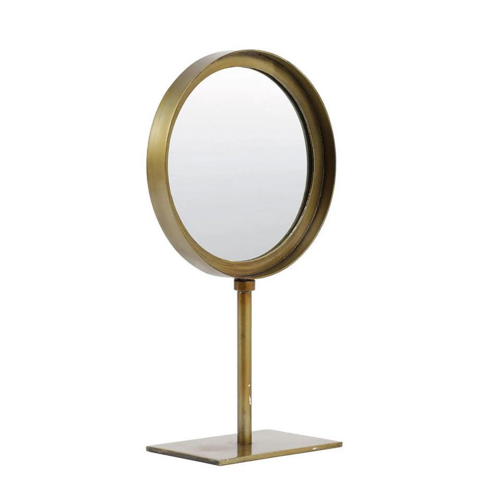 TISCHSPIEGEL Luri, Antik Bronze, Glas, Metall - Bronzefarben, Metall (10/35/20cm) - Light & Living